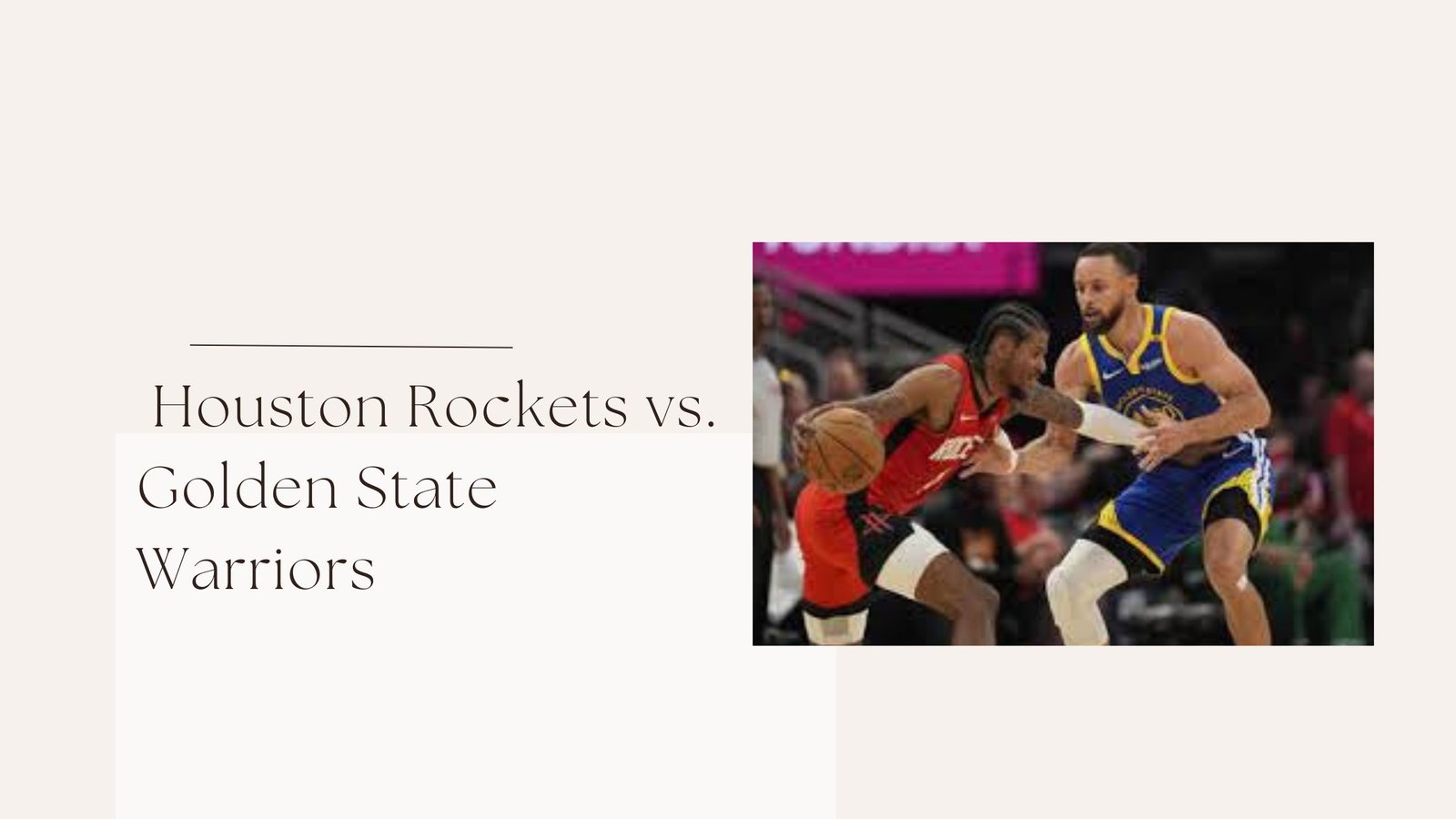 Player Stats For The Houston Rockets vs. Golden State Warriors Match
