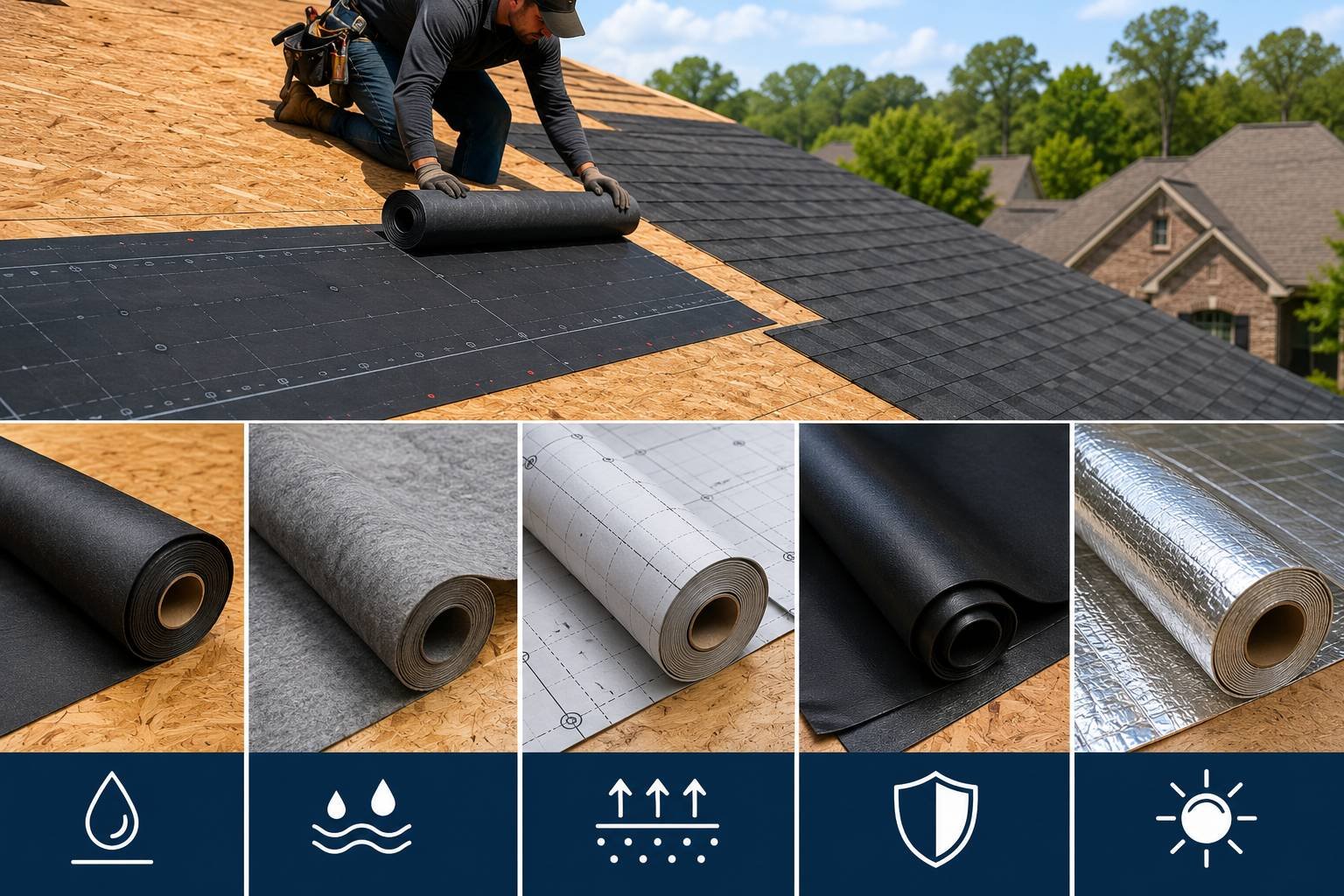 What Are the Types of Roofing Underlayment Used by Roof Contractors in Trussville AL Today