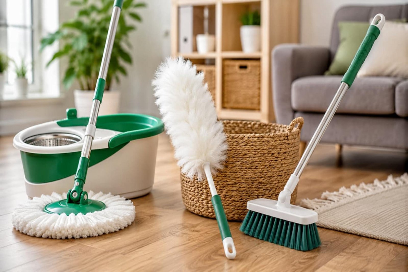The Complete Home Cleaning Toolkit: When to Use Spin Mops, Feather Dusters, and a Scrub Brush With Handle
