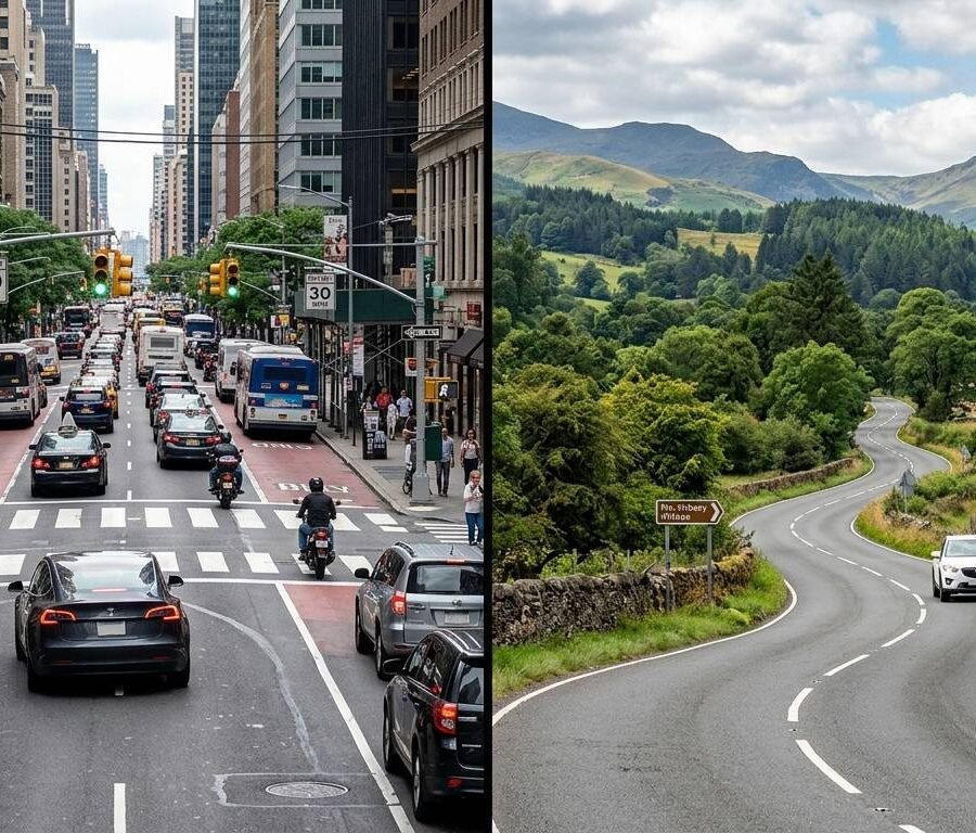 Urban vs. Rural Road Safety: Navigating Unique Driving Risks